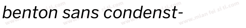 benton sans condenst字体转换